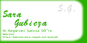 sara gubicza business card